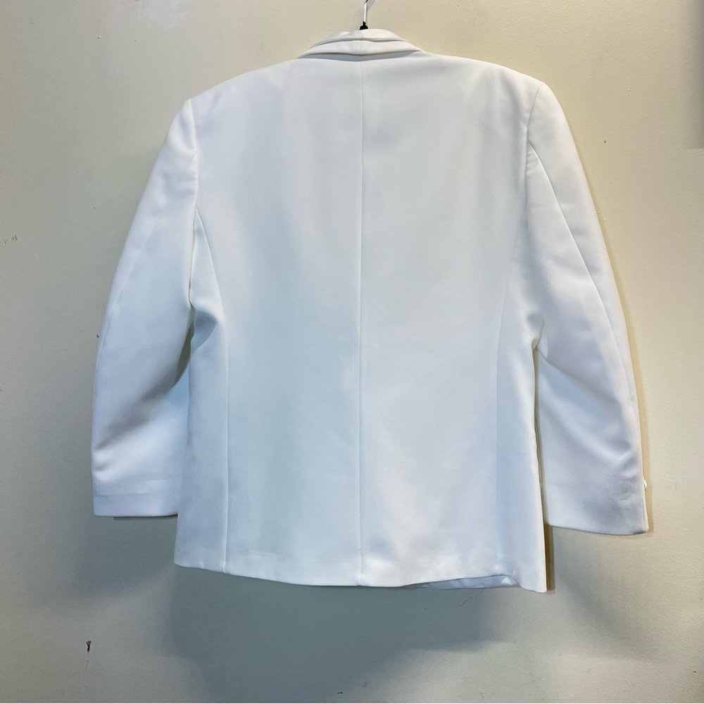 Oscar De La Renta Formal Double Breasted White Blazer - Picture 3 of 16